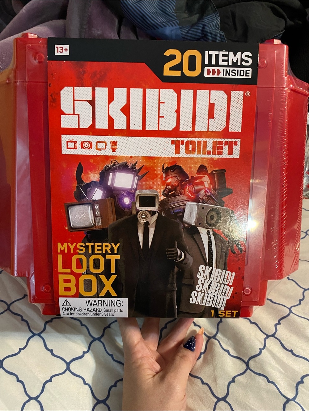 Skibidi Toilet Mystery Loot Box - Red Collectible Playset